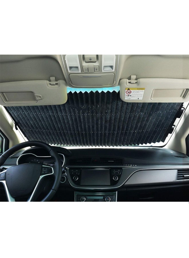 Generic Retractable Windshield Sun Shade for Car, Large Sun Visor Protector Blocks 99% UV Rays to Keep Your Vehicle Cool, Auto Sunshade Fits Front Window of Various Models with Suction Cups - Length: 65  - Image 5