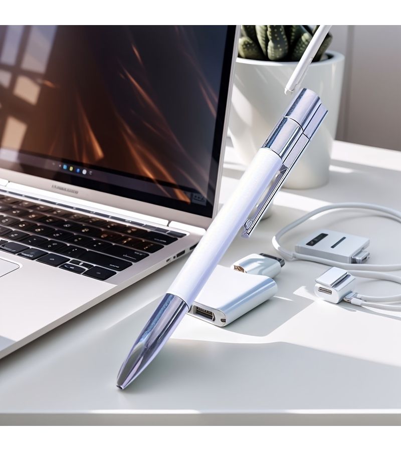 White 16GB USB 2.0 Flash Drive Portable Metal Pen Drive Business Gift - Image 3