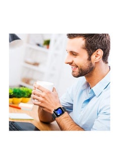 RiZOW RiZOW Milanese Metal Stainless Steel Mesh Loop Replacement Band Magnetic Clasp Compatible With Apple iWatch Band 7/6/5/4/3/2/1/SE 42mm/44mm/45mm, Black  - Image 5
