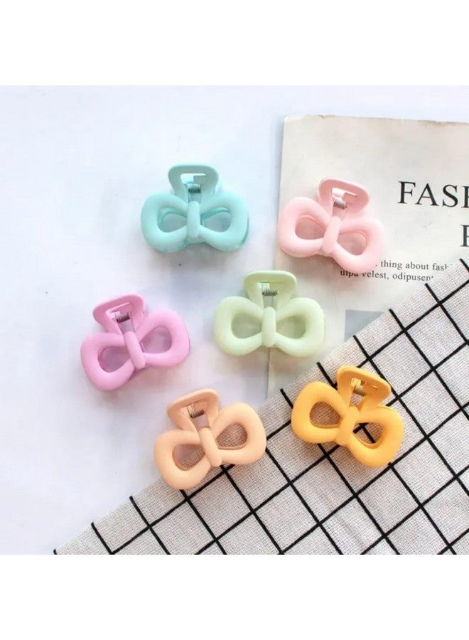 MOOLYAVAAN PRODUCTS Hair Clips Matte Clutcher Gradient (MATTE BOW KNOT SHAPE CLUTCHER) Hair Claw For Girls (Pack Of 3) - Image 5