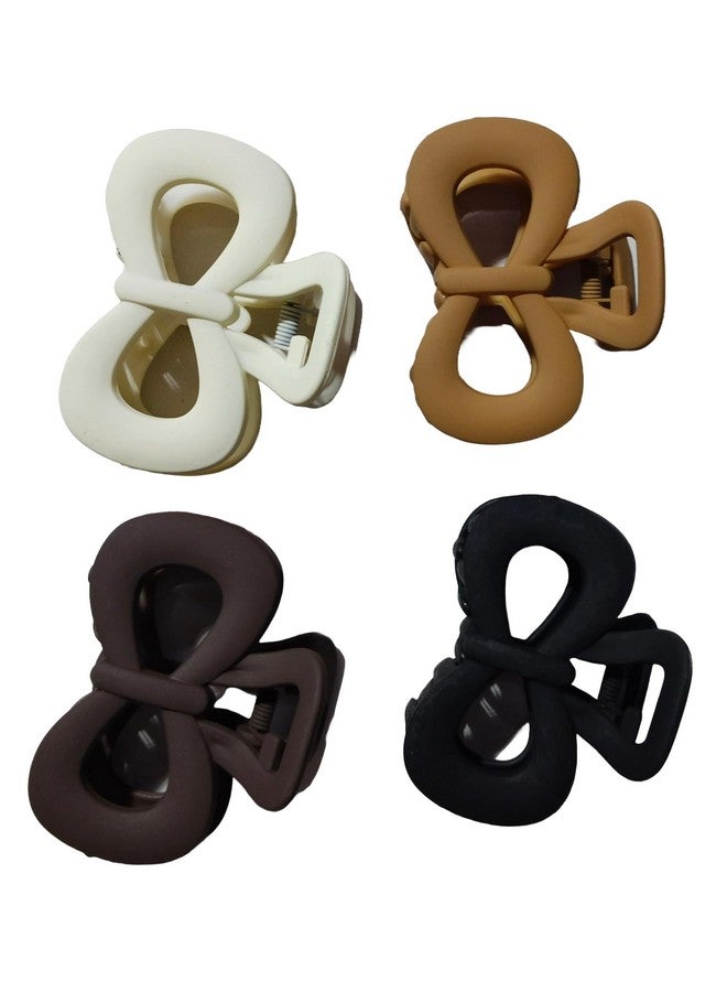 MOOLYAVAAN PRODUCTS Hair Clips Matte Clutcher Gradient (MATTE BOW KNOT SHAPE CLUTCHER) Hair Claw For Girls (Pack Of 3) - Image 2