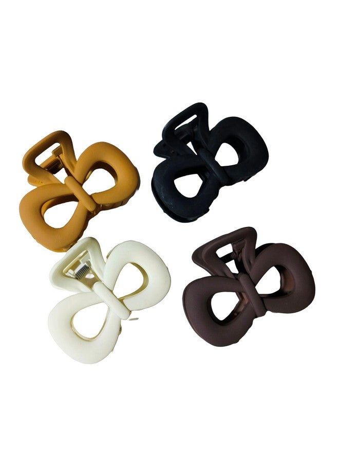 MOOLYAVAAN PRODUCTS Hair Clips Matte Clutcher Gradient (MATTE BOW KNOT SHAPE CLUTCHER) Hair Claw For Girls (Pack Of 3) - Image 1
