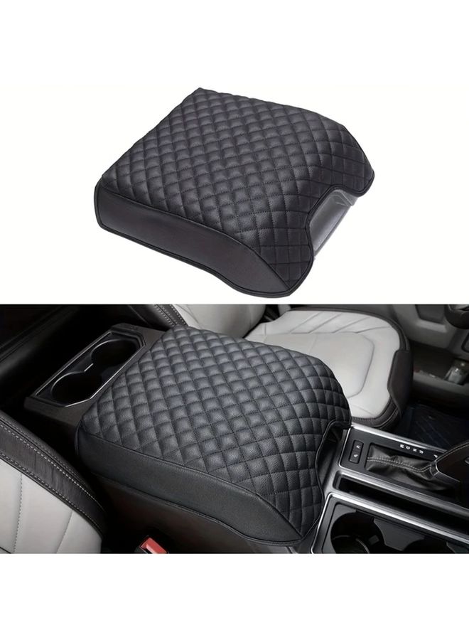 Black Center Console Cover Faux Leather Armrest Box For F150 F250 F350 F450 Expedition - Image 5