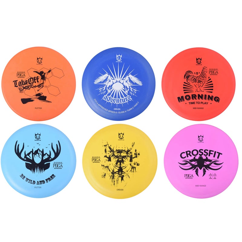 CROWN ME Disc Golf Starter Set,Disc Golf Set with 6 Discs, 1 Marker,1 Towel and Starter Disc Golf Bag Fairway Driver - Image 2