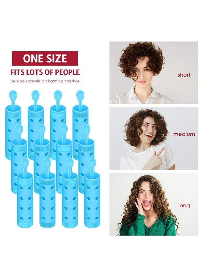 Syhood Small Size Hair Roller Includes 28 Plastic Smooth Hair Rollers 0.63 Inch/ 1.6 Cm Hair Curlers With Steel Pintail Comb For Short Hair Long Hair Hairdressing Styling Tools Blue - Image 5