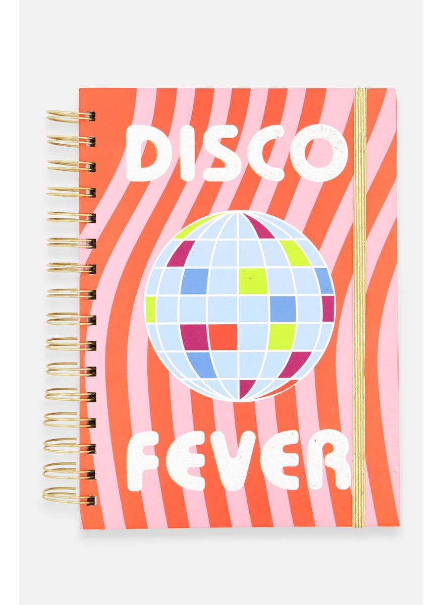 Paperbuzz Disco Fever Spiral Ruled Notebook, Red  - Image 1