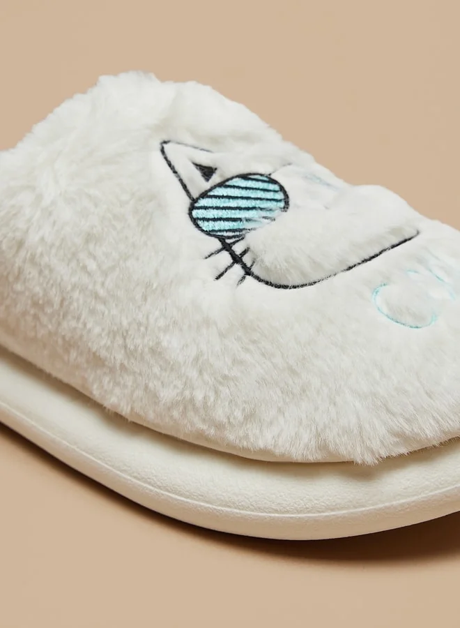Le Confort Women's Cat Applique Bedroom Mules