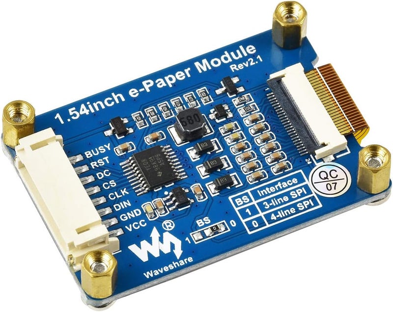 Waveshare 1.54inch E-Ink Display Module Compatible with Raspberry Pi 5/4B/3B/Zero/Zero W/Zero 2W/Pico/Pico W/Pico WH, 200x200 Resolution Three-Color SPI Interface - Image 2