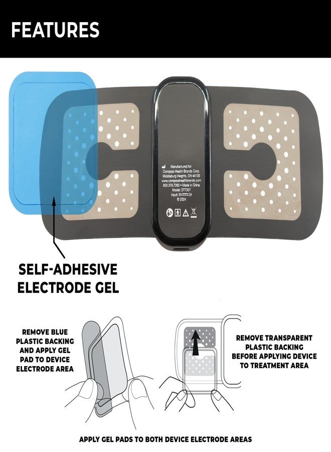 TENS 7000 Menstrual Pain Relief Unit Replacement Pads, 8-Pack, Includes Protective Backing, Pre-Gelled & Easy to Use, Specifically Designed for TENS 7000 Unit for Menstrual Pain - Image 3