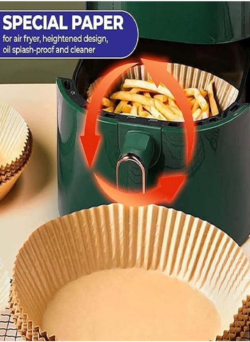 Generic 100PCS Air Fryer Disposable Paper Liner, Non Stick Air Fryer Paper Liners, brown  - Image 3