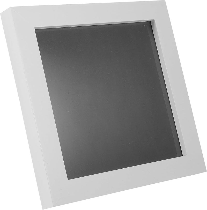 CD Display Frame for 18x18cm Ivory White Vinyl Record and Photo Album, Wooden Desktop and Wall-mount Picture Frame with Stand, Suitable for Music and Family Decor - Image 1
