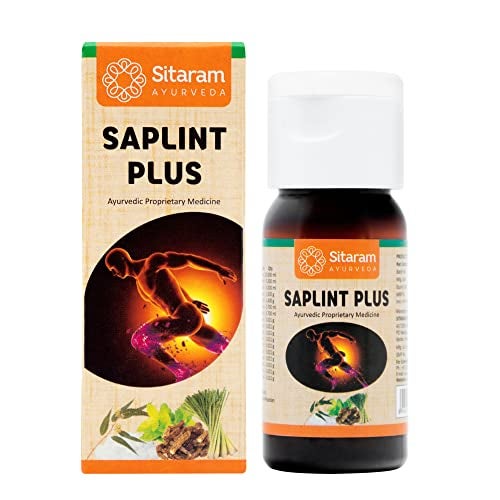 Sitaram Ayurveda Saplint Plus Liniment | Herbal Muscle & Joint Relief Oil with Menthol, Camphor, Eucalyptus & Peppermint | Enhances Mobility & Reduces Stiffness | Cooling Formula | Non-Greasy | 30 ml - Image 1