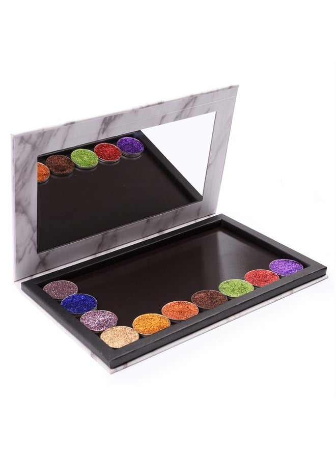 Allwon Magnetic Palette Marble Empty Makeup Palette with Mirror for Eyeshadow Lipstick Blush Powder (White) - Image 4