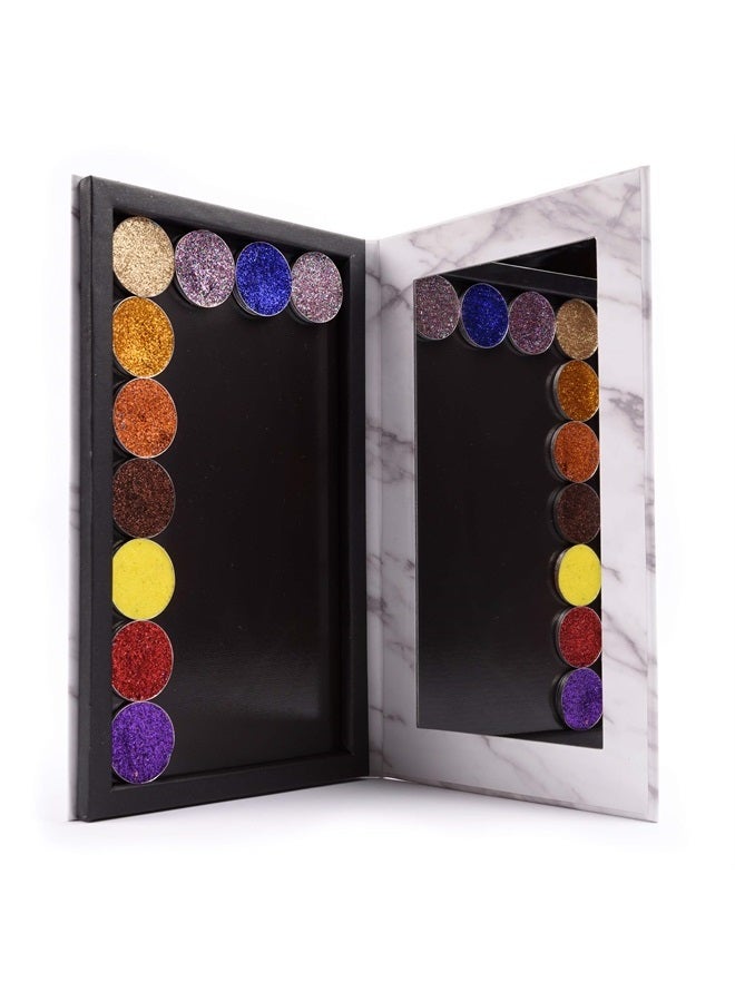 Allwon Magnetic Palette Marble Empty Makeup Palette with Mirror for Eyeshadow Lipstick Blush Powder (White) - Image 5