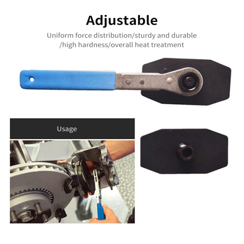 Brake Caliper Press Tool: High Carbon Steel Blue 360-Degree Ratcheting - Ergonomic Design Brake Service Tool Kit for Automotive Repair, Car Maintenance, Vehicle Mechanics - Image 4
