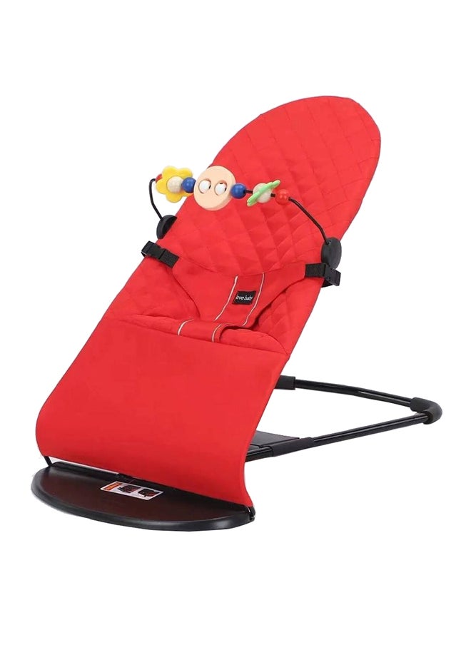 BABYCARA Baby Rocking Chair with Hanging Toys Comfort And Fun, Red  - Image 1