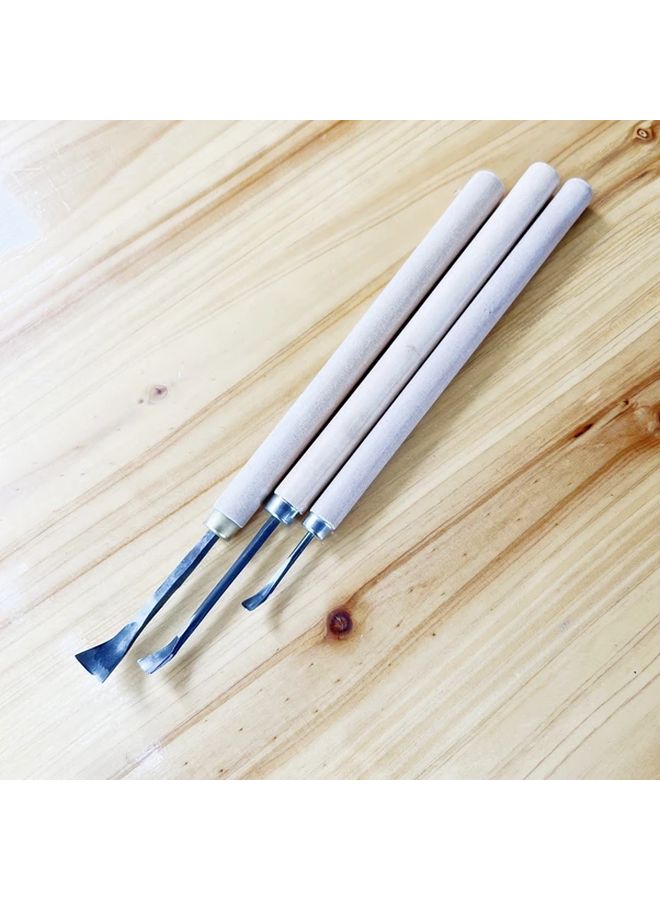 3 Piece Wood Carving Chisel Set 5mm 10mm 15mm Durable Foldable For DIY Woodworking - Image 1