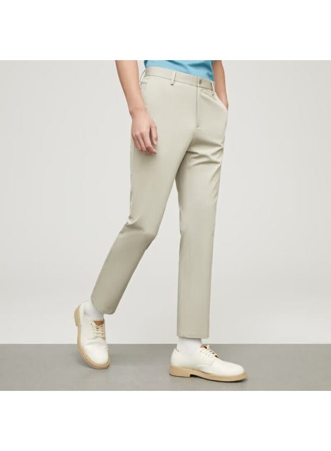 Youngor [washable Pants] Spring  Men's Business Outdoor Wrinkle-resistant Straight-leg Trousers, Light Gray, L (175/80a) - Image 1