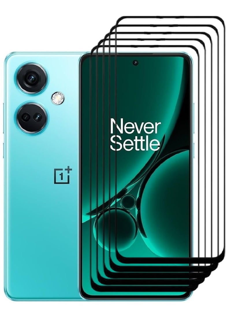 AINA 5 Pieces Tempered Glass Screen Protector 5D Designed For OnePlus Nord CE3 Full Glue Edge to Edge Full Screen Coverage And Bubble Free - Image 1