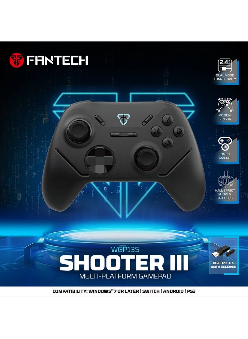 فانتيك لوحة تحكم ألعاب لاسلكية SHOOTER III WGP13S مزودة بمشغلات وعصا تحكم بتأثير هول لأجهزة الكمبيوتر الشخصية وأجهزة أندرويد NS - Image 2