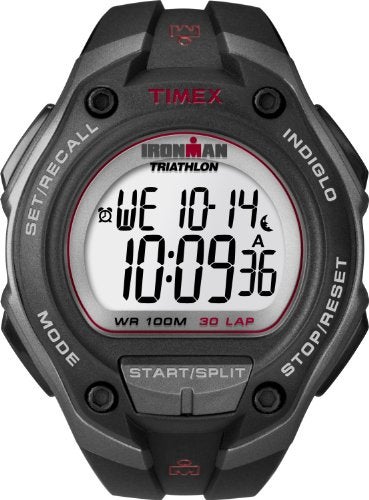 Timex Men's T5K417 Ironman Classic 30 Oversized Black/Gray/Red Resin Strap Watch - Image 5