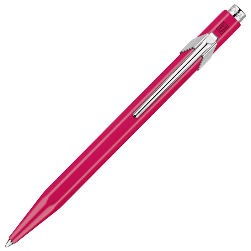 Caran D'ache 849 Pop Line Fluo Purple Ballpoint Pen with Metal Box (849.590) - Image 3