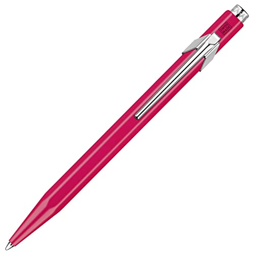 Caran D'ache 849 Pop Line Fluo Purple Ballpoint Pen with Metal Box (849.590) - Image 1