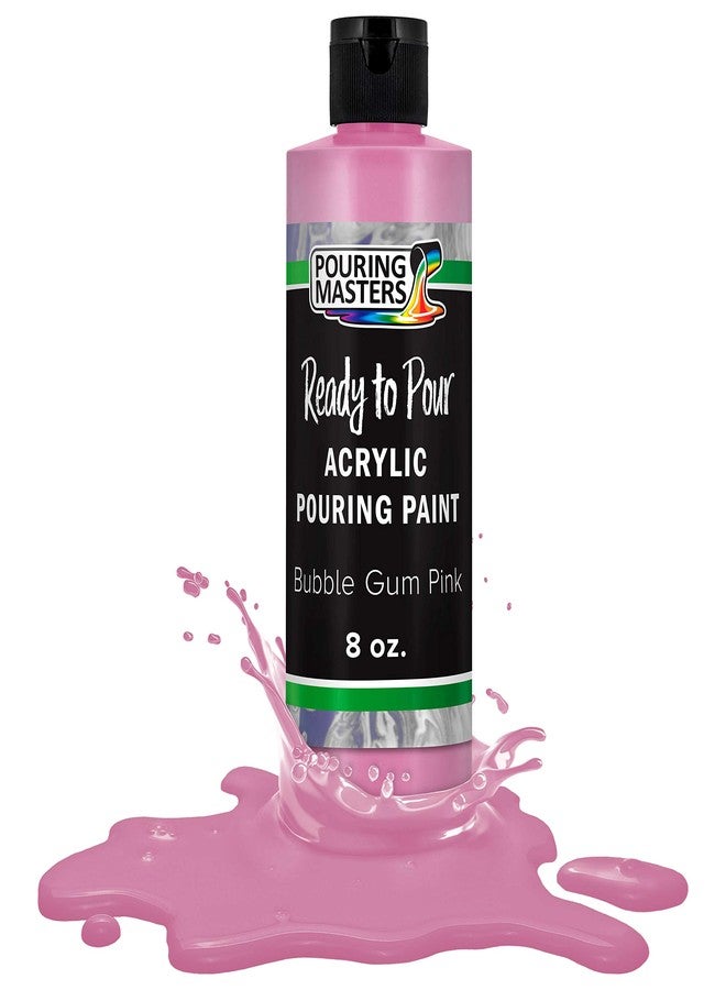 POURING MASTERS Bubble Gum Pink Acrylic Ready to Pour Pouring Paint - Premium 8-Ounce Pre-Mixed Water-Based - for Canvas, Wood, Paper, Crafts, Tile, Rocks and More - Image 1