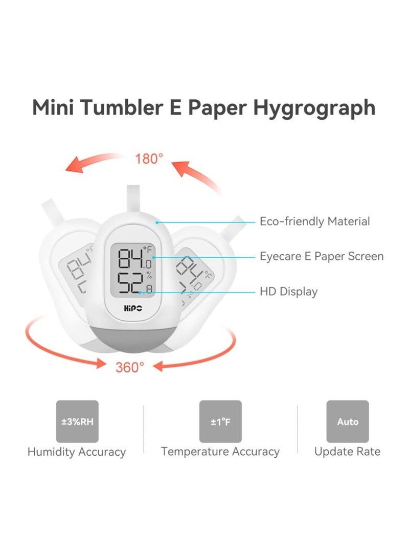 Y&D SYOSI, Indoor Paper White Digital Screen Temperature and Hygrometer Monitor - Image 2