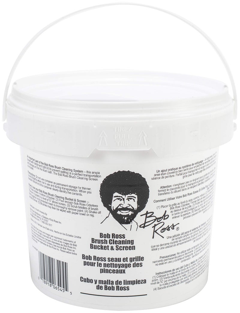 Bob Ross Cleaning Bucket & Screen-White - Image 1