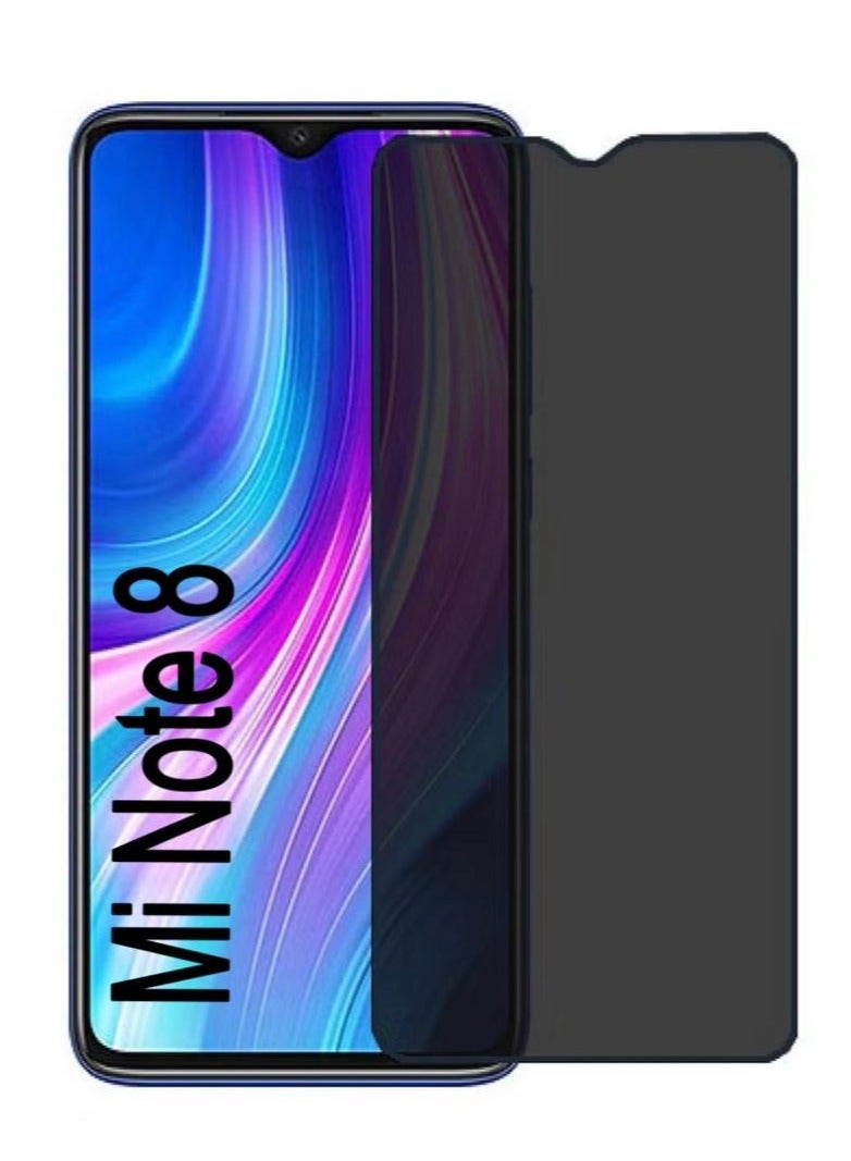 أوريجنال واقي شاشة الخصوصية لهاتف Xiaomi Redmi Note 8 - زجاج مقسّى مضاد للكهرباء الساكنة مع خصوصية ESD، صلابة 9H، مضاد للتجسس، مقاوم للغبار، لمسة فائقة النعومة - Image 1