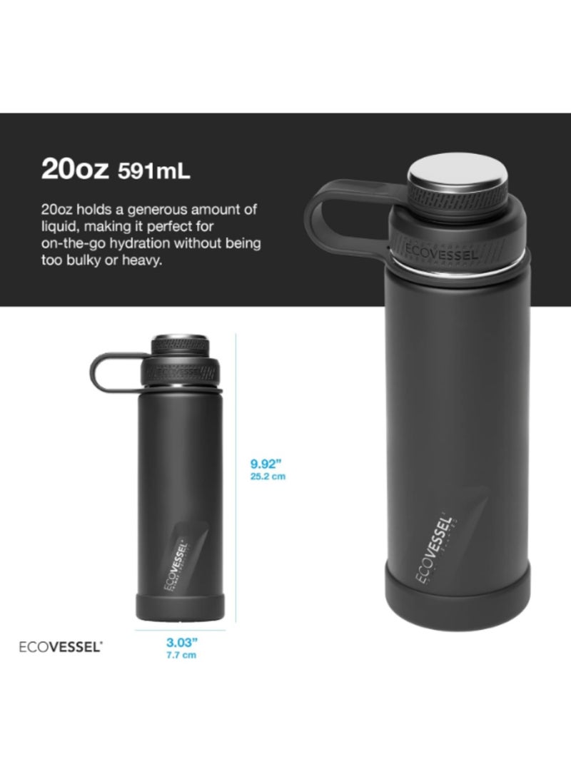 إكو فيسل زجاجة مياه من الفولاذ المقاوم للصدأ - بولدر 20 أونصة (600 مل) - Image 3