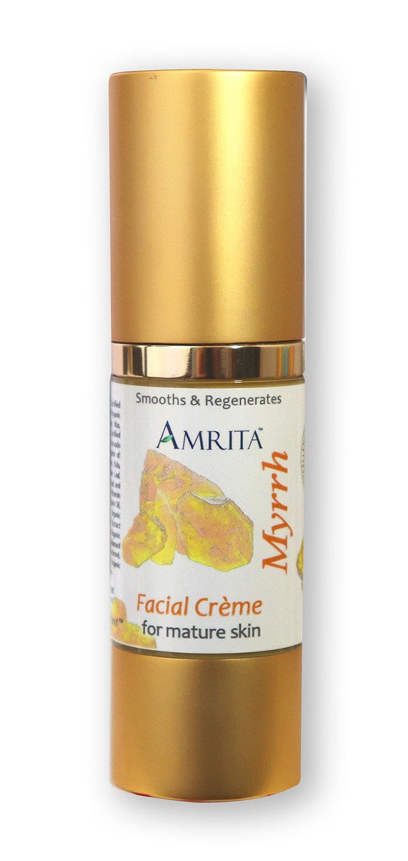 AMRITA Aromatherapy Myrrh Facial Crme For Mature Skin Blended with Premium Therapeutic Quality Essential Oils of Carrot Seed Spikenard Cistus Neroli Myrrh Rosewood SIZE 30ML