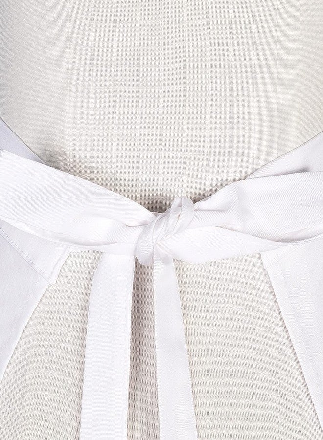 Love Potato Cotton White Lace Kitchen Waist Apron with Two Pockets Cosplay Costume - Image 5