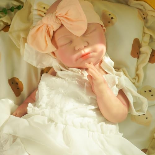 KUICEO Full Silicone Reborn Baby Dolls20in Realistic Newborn Anatomically Correct Girl with Realistic Blood Vessels and SkinSilicone Full Body Lifelike Babyfor Collectors 3Kidswith Gift Box - Image 1