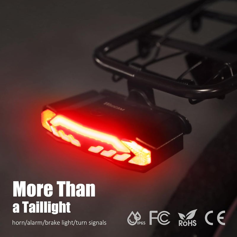 WSDCAM Smart Bike Tail Light with Turn Signals and Brake Light - Image 3