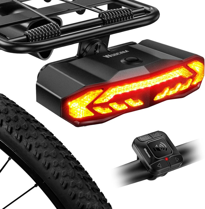 WSDCAM Smart Bike Tail Light with Turn Signals and Brake Light - Image 1