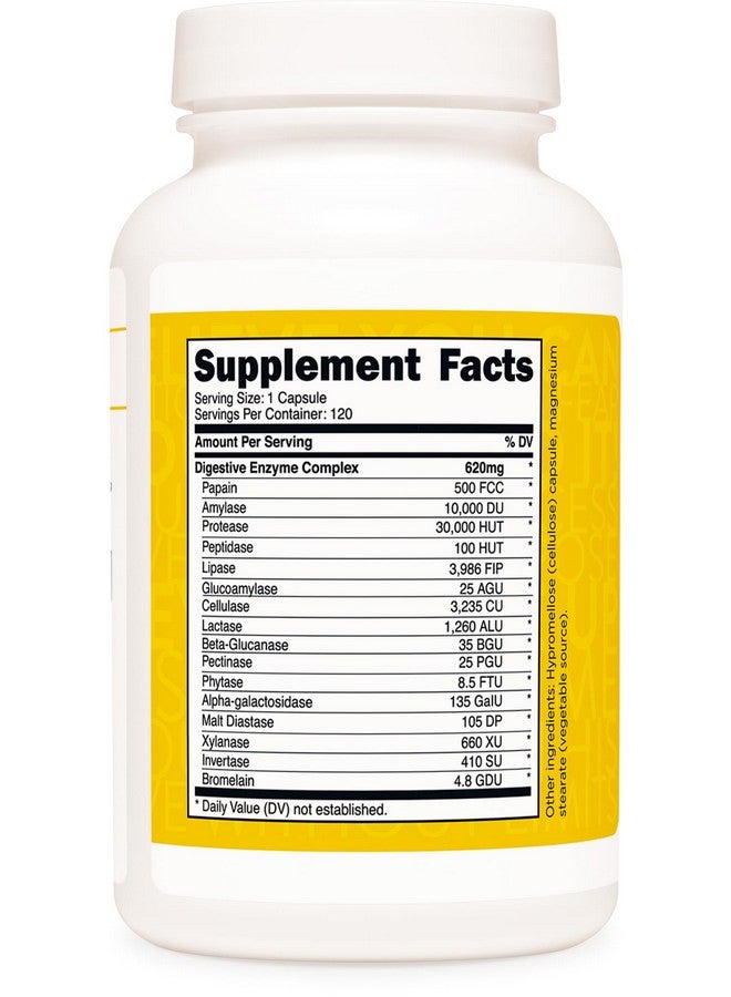 TransformHQ Digestive Enzymes Supplement (120 Capsules) - 16 Enzymes, Support Healthy Digestion - Image 4