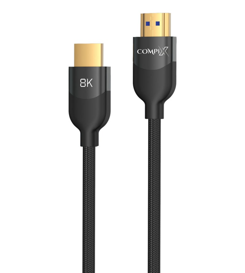 COMPIX HDMI 2.1 Cable 1.5M, High-Speed HDMI Cord 48Gbps, 8K@60Hz, 4K@120/144Hz, Braided Cord Supports eARC/Dolby/HDR 10+/HDCP 2.2&2.3, Compatible with PS5/PS4, Xbox, MacBook Pro, Projector, Blu-ray, TV - Image 1