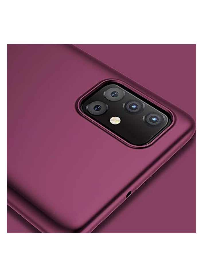 إكس ليفيل حافظة Galaxy A51 4G، حافظة هاتف محمول [سلسلة Guardian] حافظة خلفية ناعمة من مادة TPU غير لامعة ورفيعة للغاية وخفيفة الوزن لهاتف Galaxy A51 - أحمر خمري - Image 5