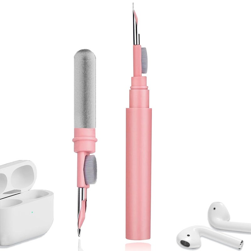 Yesimla Cleaner Kit for Airpods,Earbuds Cleaning kit for Airpods Pro 1 2 3, Multi-Function Cleaning Tool with Brush Flocking Sponge for Wireless Earphones Bluetooth Headphones Case Camera and Phone (Pink) - Image 1