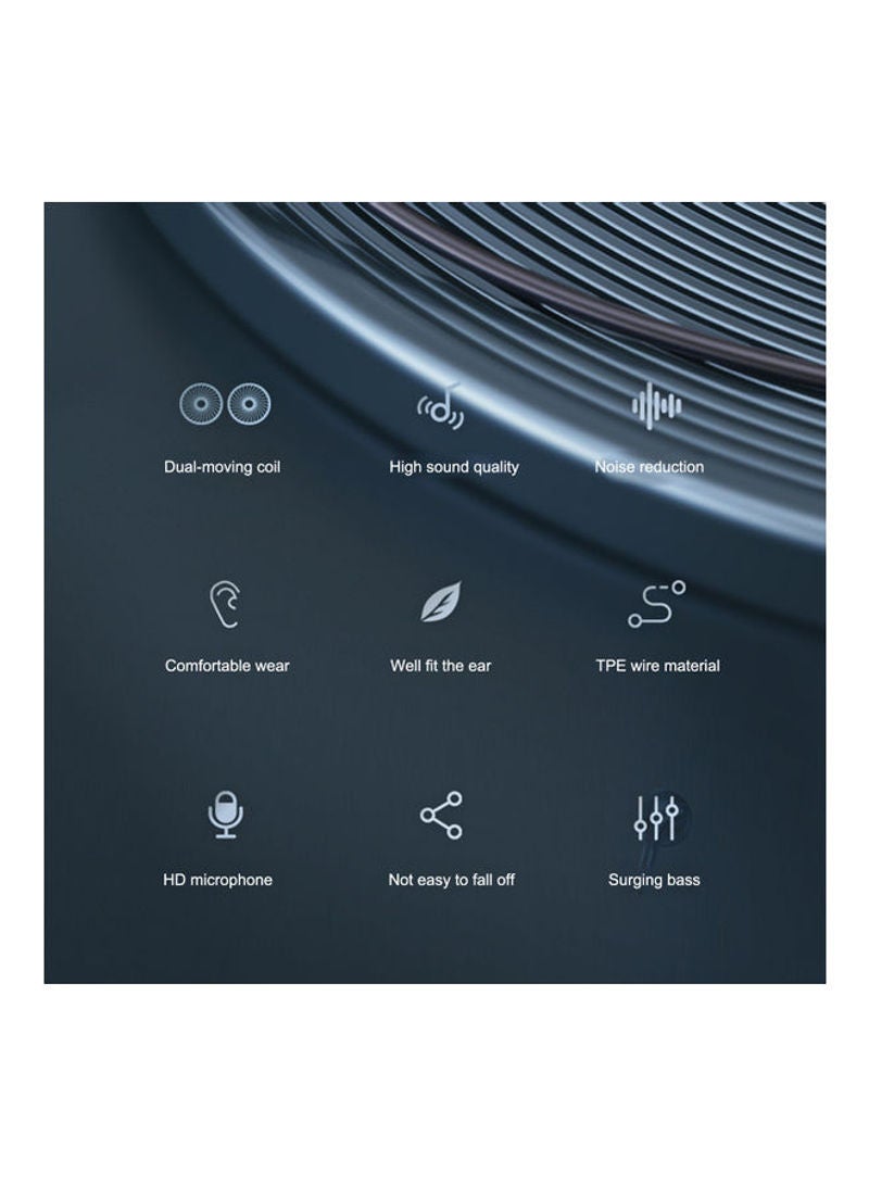 NIBEMINENT RM-595 Dual Motion Wired In-Ear Headphones Silver - Image 5