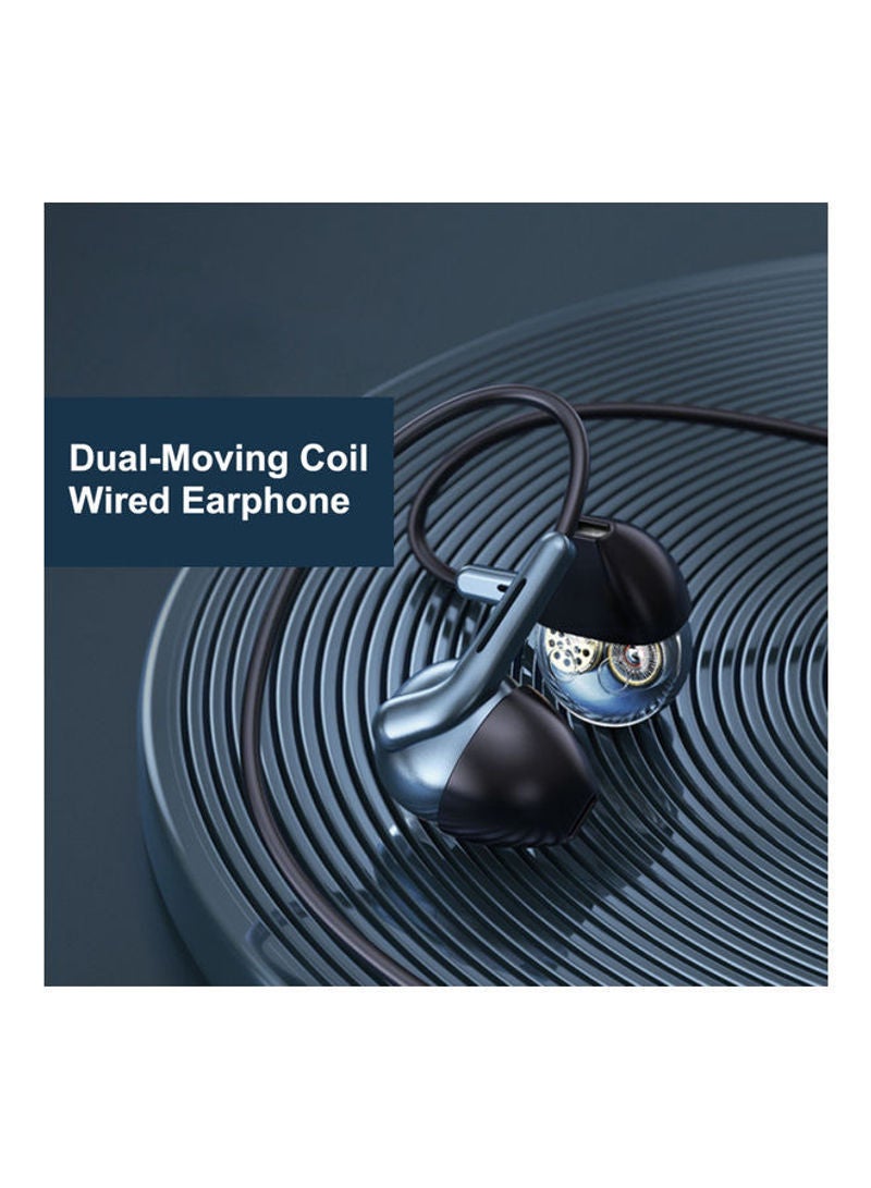 NIBEMINENT RM-595 Dual Motion Wired In-Ear Headphones Silver - Image 4