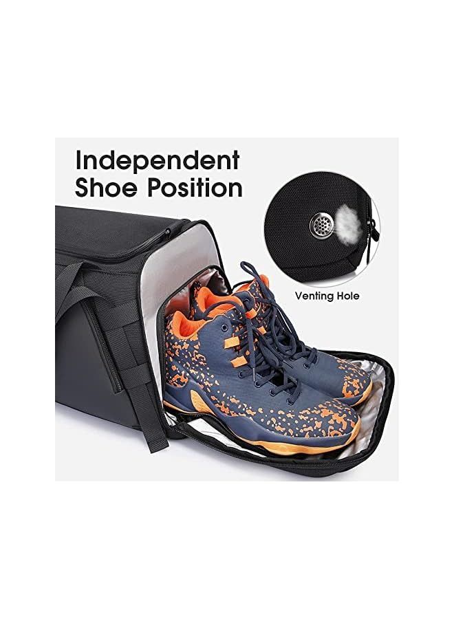 إيف حقيبة رياضية للرجال، حقيبة رياضية مع جيب مبلل ومساحة للأحذية، حقيبة رياضية من القماش الخشن للرحلة - Image 2