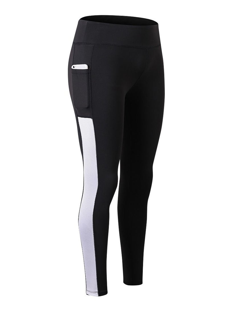 Loquat Women Quick Dry Breathable Elastic Trousers Black/White  - Image 1