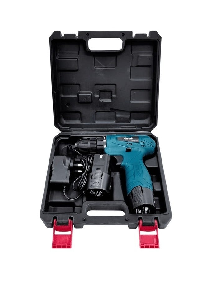 KESIBE 10mm Cordless Drill 10mm 12v Lithium Battery-2 Pcs Model 11/30080 And Get 3 Pieces Electric Scrubber Drill Brush  - Image 1