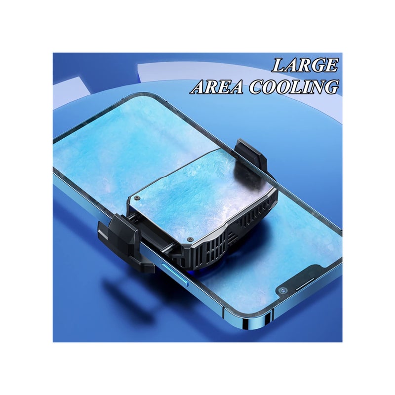 SOLARAE Phone Cooler For Gaming, Cell Phone Cooling Fan for iPhone Samsung and Moto Smartphone, Mobile Phone Radiator for Gaming and Movies, LED Temperature Display Battery/USB Powered - Image 4