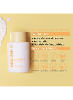 Design.ME Bounce.Me Curl Conditioner By Designme ; Nourishing Curly Hair Conditioner With Argan Oil ; Antifrizz Hydrating Conditioner ; Conditioner For Curly Hair Provides Moisture & Shine (10 Fl Oz)  - Image 5