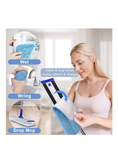 Flat Mop, Microfiber Mop Floor Cleaning System, Stainless Steel Handle, 4 Reusable Washable Mop Pads For Wood Flooring, Tile Cleaning For Wet And Dust Mopping - pzsku/ZF3F75BA9D86C148075FAZ/45/_/1729860850/9655d806-8723-4695-b0f6-d2166564d72b