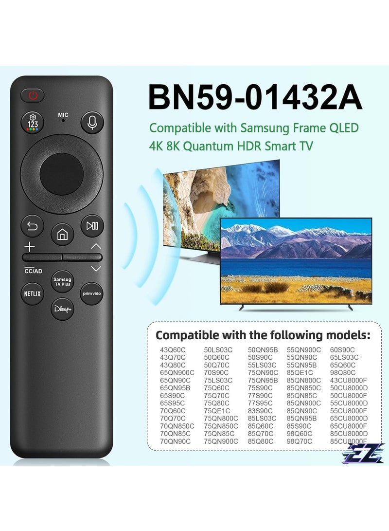 ELTRAZONE BN59-01432A Solar Powered Remote Control Replacement for Samsung TV with Rechargeable Solar Cell Bluetooth Compatible with Samsung Neo Q LED Smart 8K HDR Ultra HD TVs, VG-TM2360E Model with battery - Image 2